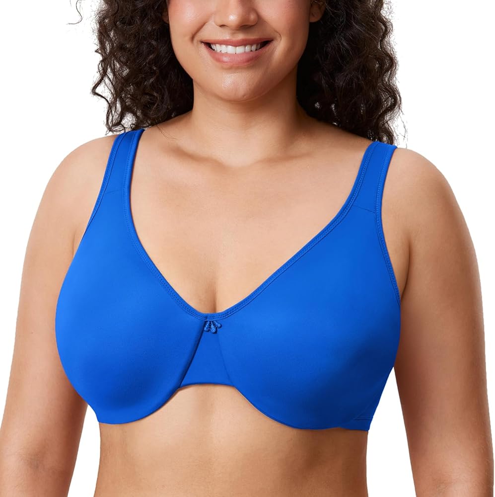 DELIMIRA Women's Minimizer Bra Plus Size Underwire Smooth Full Coverage Seamless Bras