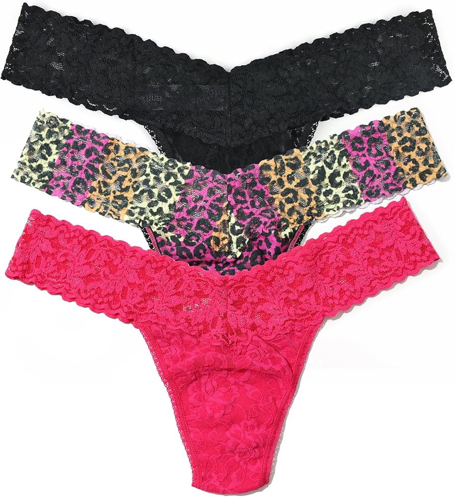 hanky panky Women's Signature Lace Low Rise Thong 3 Pack