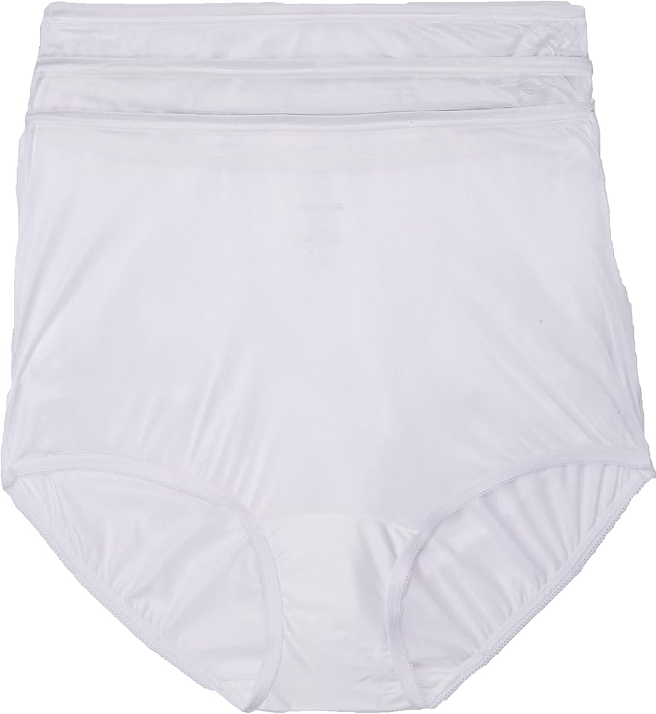 Vanity Fair Classic Ravissant Full Brief 3-Pack 9/2XL, White