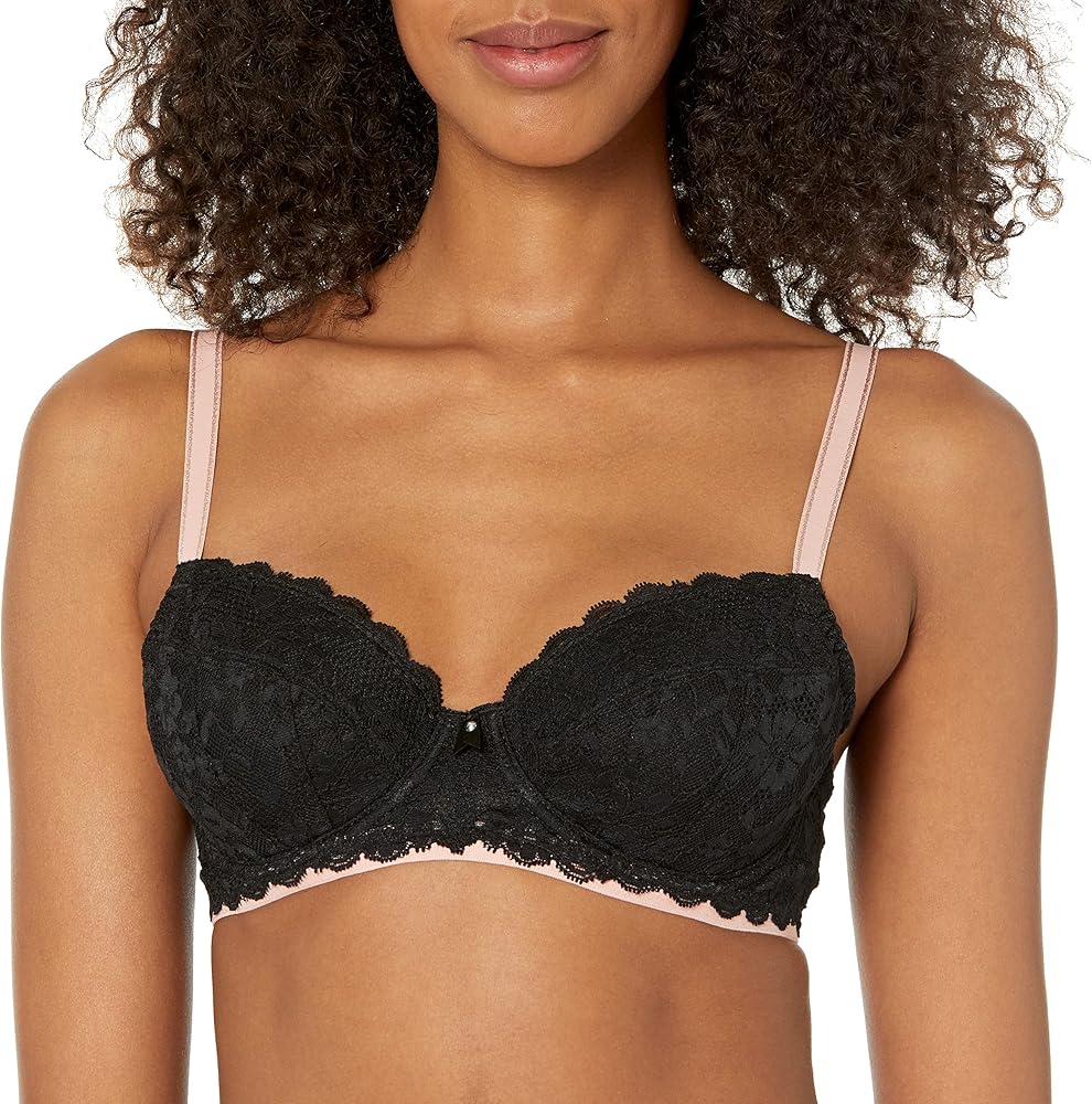 Freya Women's Offbeat Underwire Padded Half Cup, Black, 28G