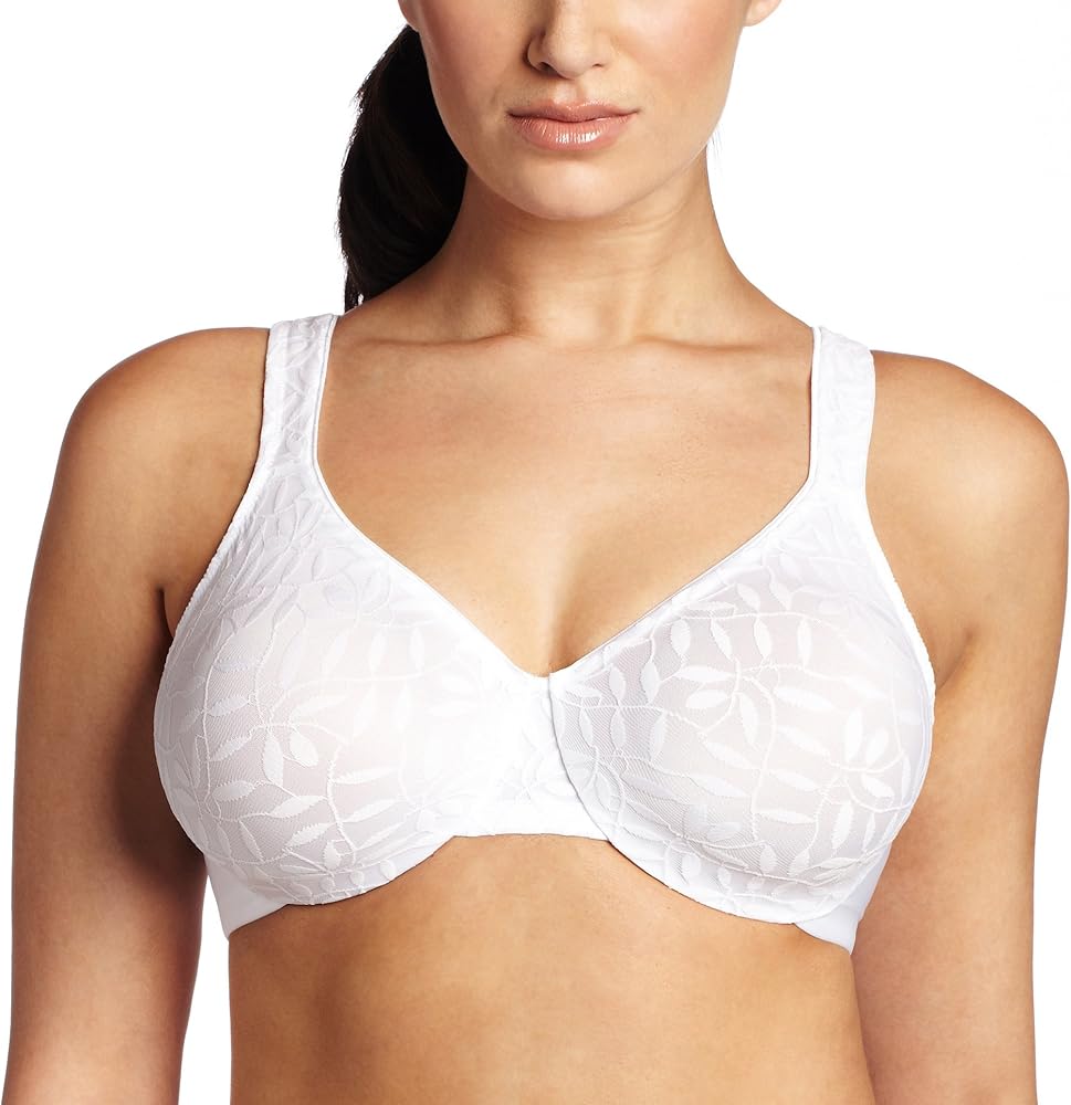 Olga Women's Sheer Leaves Minimizer Bra