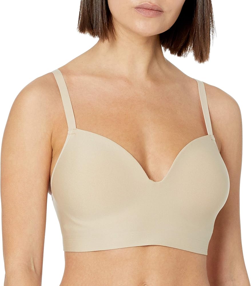 Hanes Womens Wireless Seamless Full-Coverage T-Shirt Bra, Moisture-Wicking (Retired Colors)