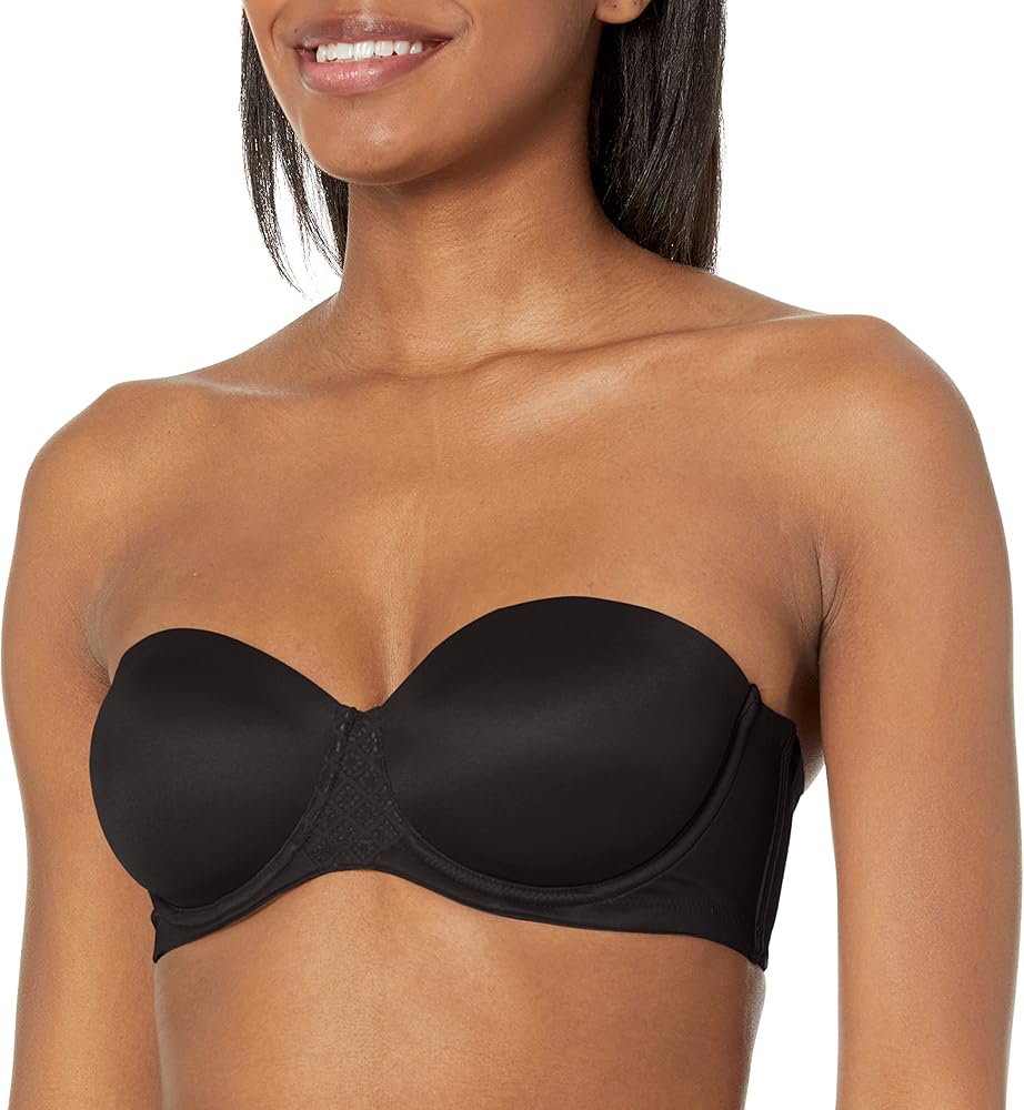 Bali Women's One Smooth U Strapless, Ultimate Stay in Place, 7-Way Multiway Underwire Bra, Full Coverage