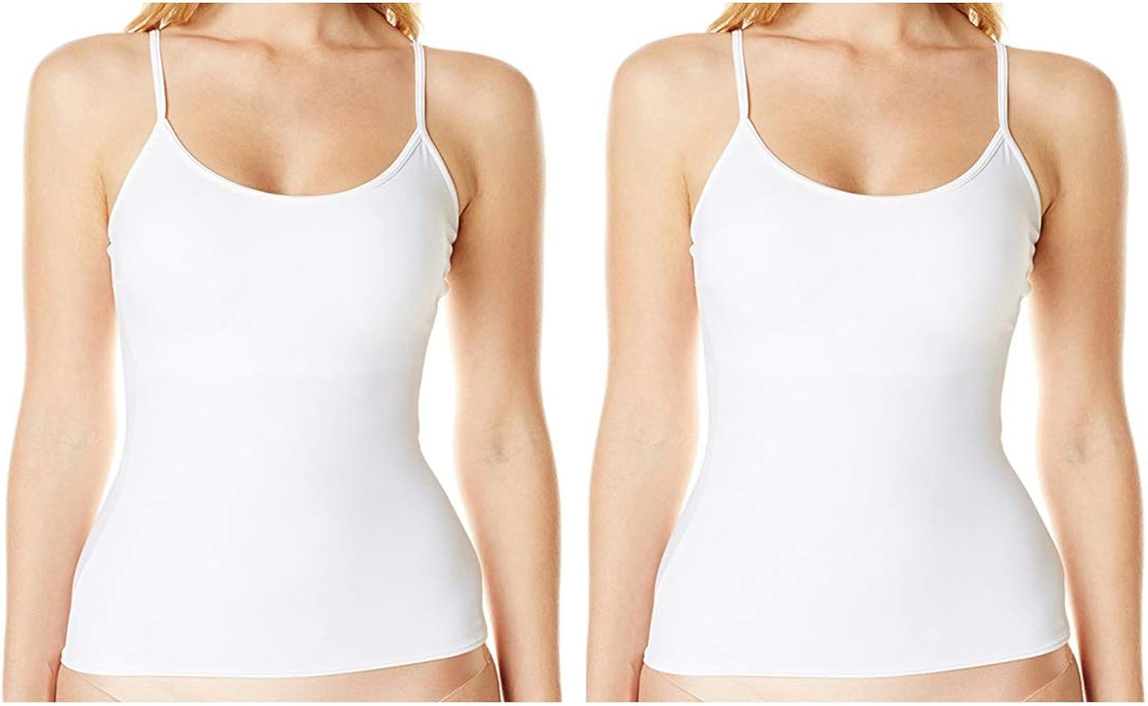 by Sara Blakely Fantastic Firmers Camisole 207, 2 Pack, White, M