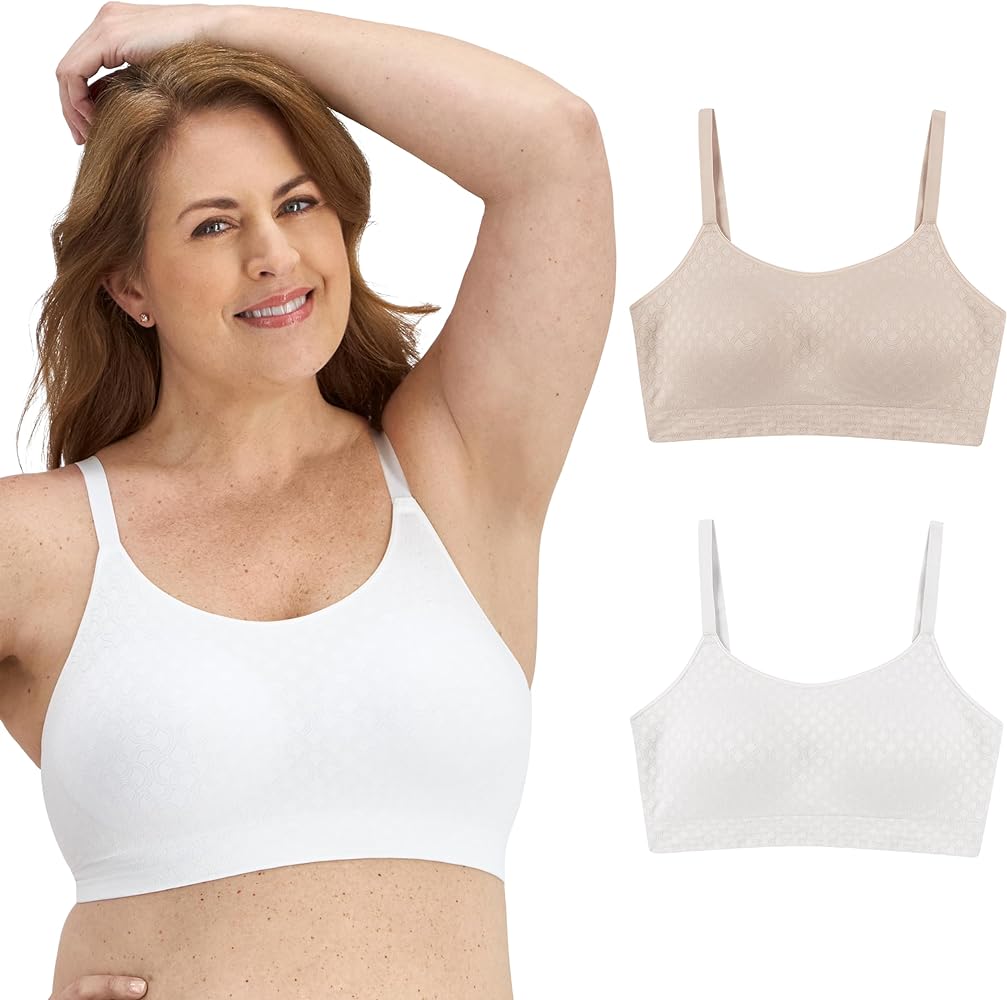 PLAYTEX Women's Smoothing Full Coverage Wireless Bra Us4p31, 2-pack, Sizes S-3x, M+-xl+