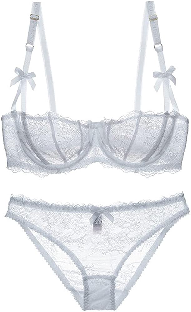 Women's Lumiere Lace Unlined Balconette Bra and Panty Set