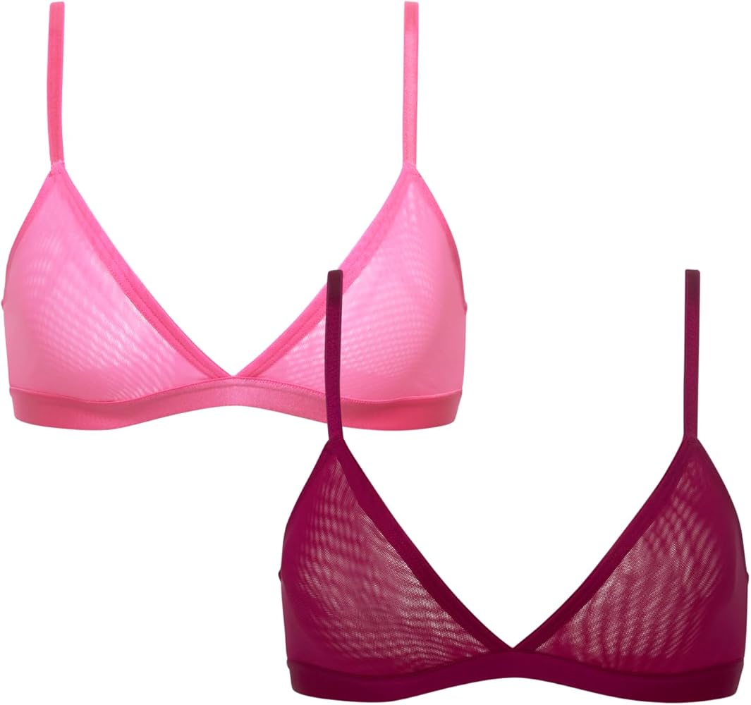 Parade Women's Silky Mesh Triangle Bralette: Available in Multi Packs