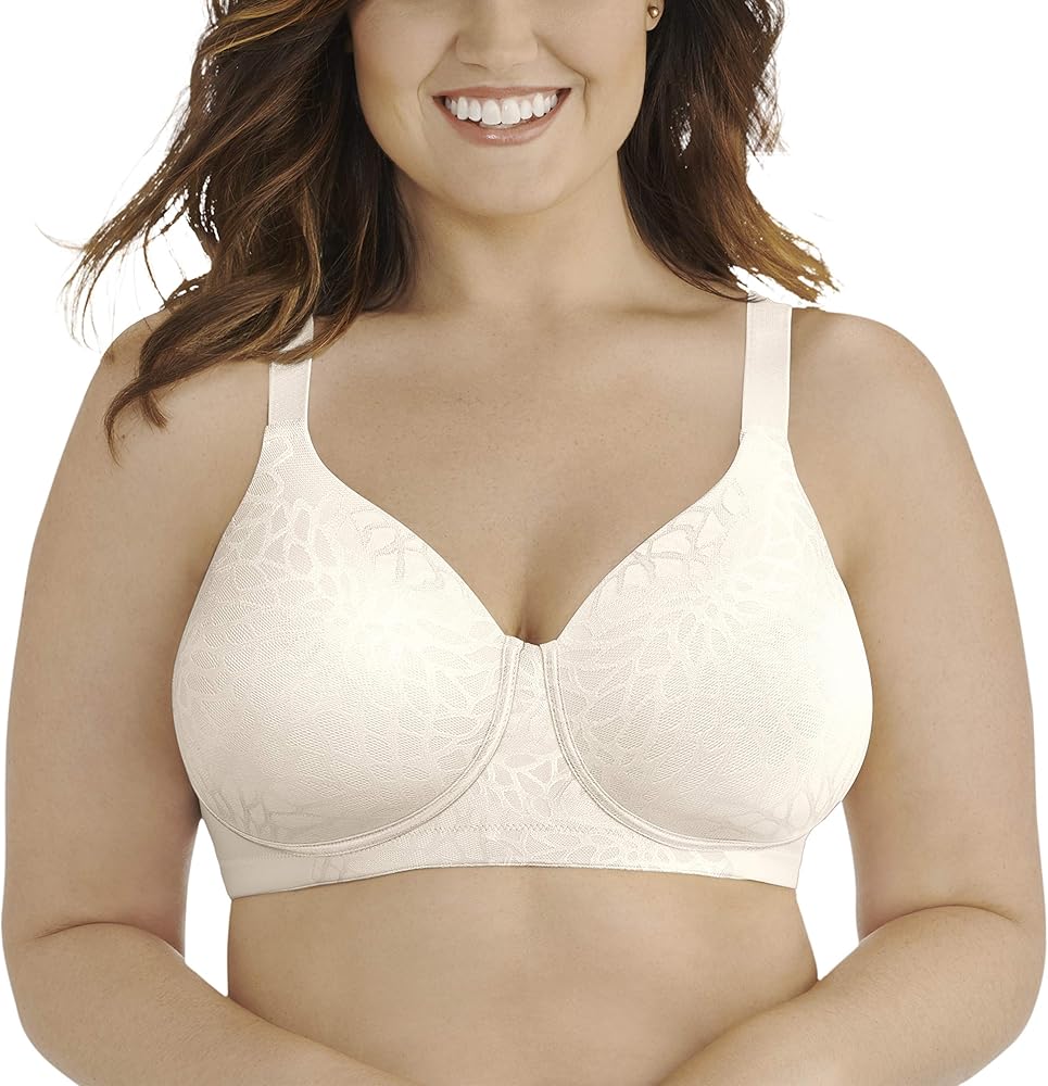 Vanity Fair womens Beauty Back Full Figure Wirefree (71380-fashion Colors) Bra, Coconut White Lace, 36D US