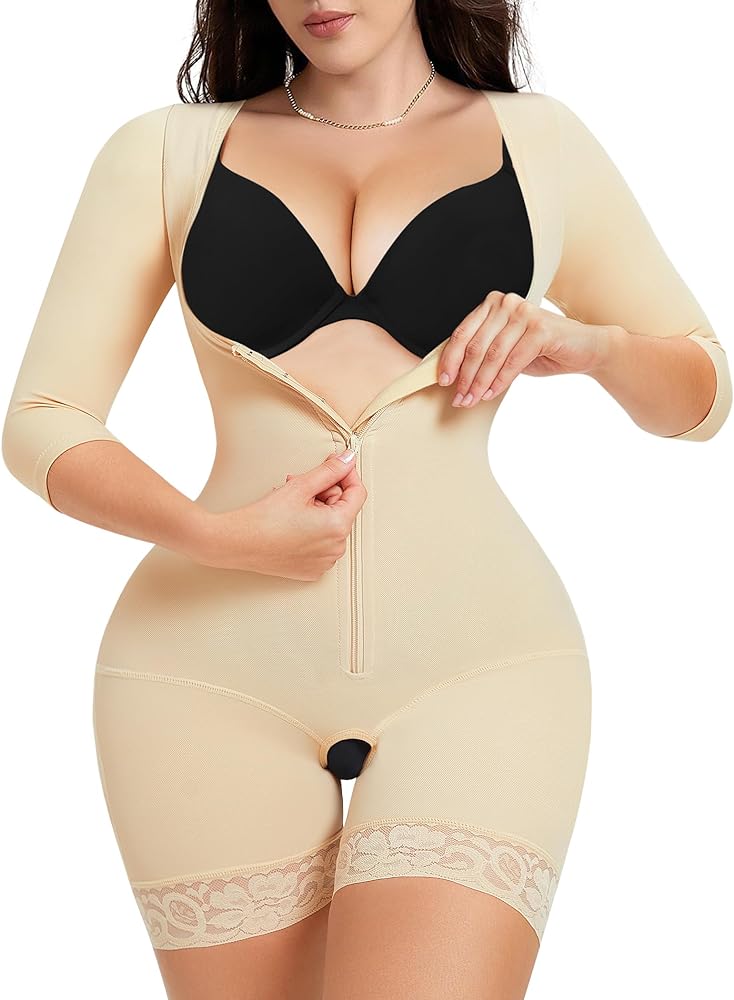 MERYOSZ Shapewear for Women Tummy Control Compression Bodysuit Waist Trainer Fajas Colombianas Full Body Shaper Jumpsuit