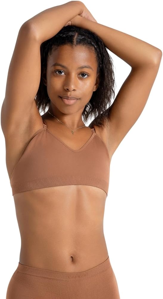 Capezio Women's Seamless Clear Back Sweetheart Bandeau Bra