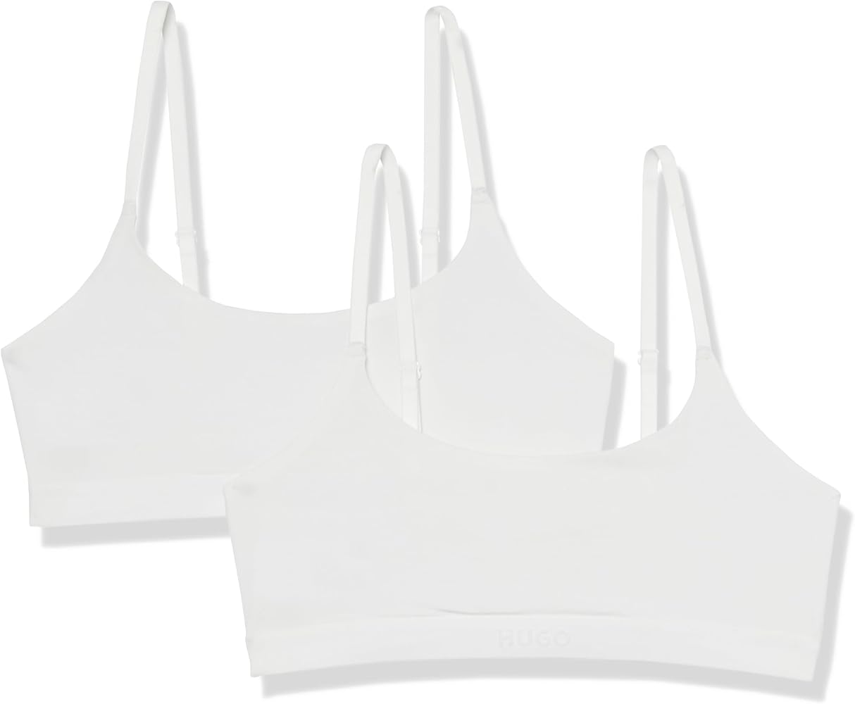 HUGO Women's Tonal Logo 2 Pack Bralette