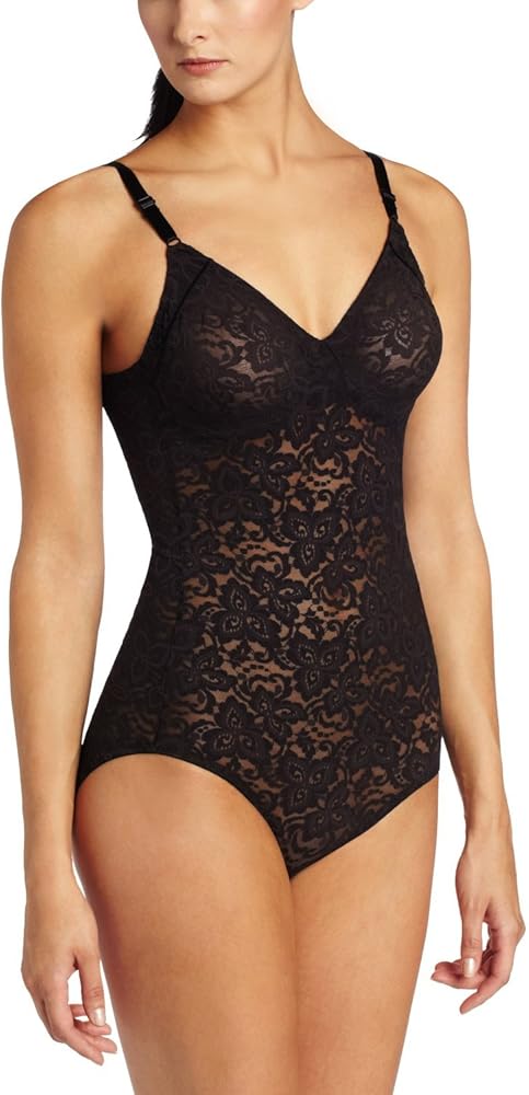 Bali Lace N Smooth Body Briefer ,Black, 34C