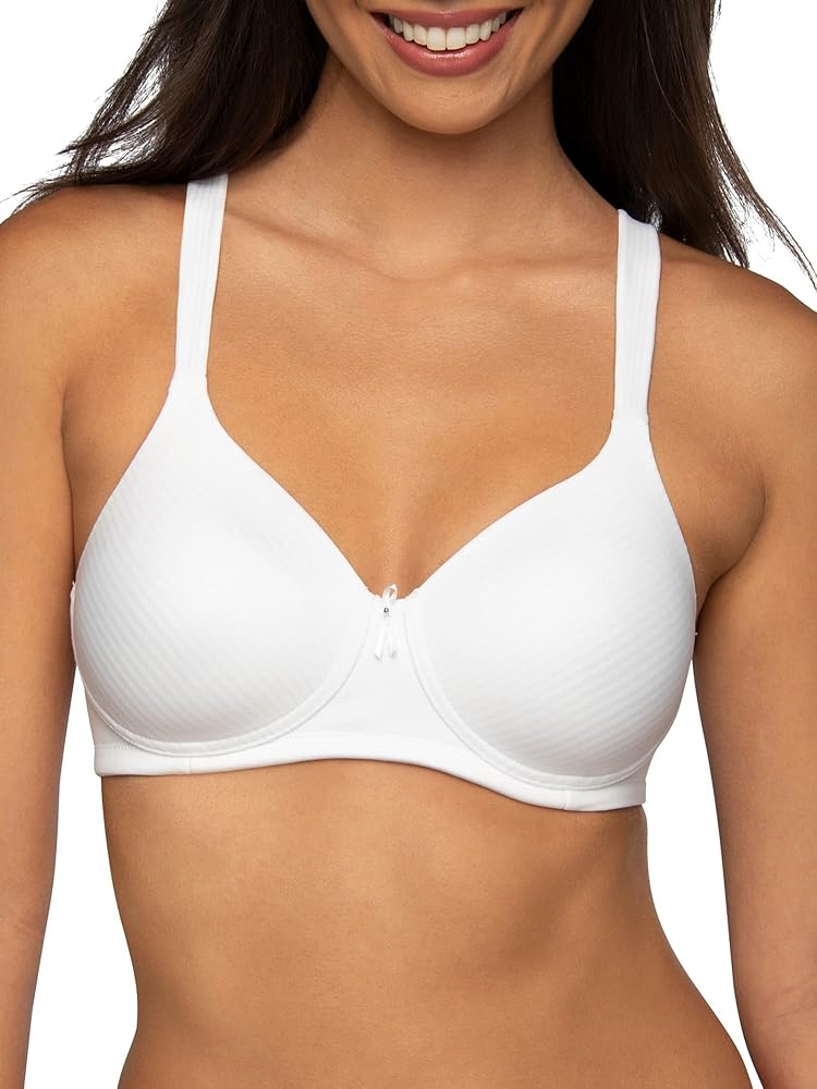 Vanity Fair Womens Comfort Wirefree Bra, 34C, Star White