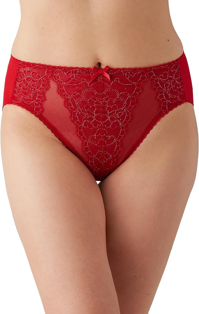 Wacoal Womens Retro Chic Hi Cut Brief Panty