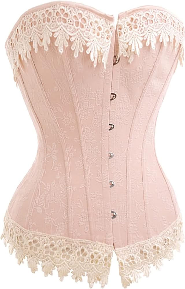 Alivila.Y Fashion Womens Sexy Vintage 1920s Renaissance Lace Trim Corset Bustier