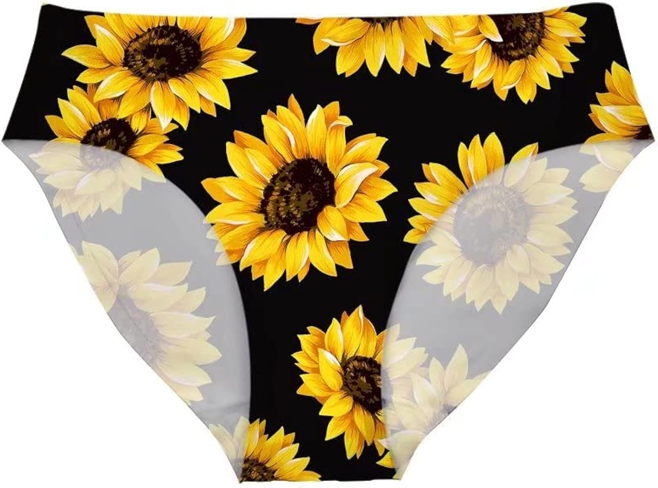 Women's Sexy Sunflower Print Soft Comfortable Seamless Party Lingerie Fashion Bikini Panties