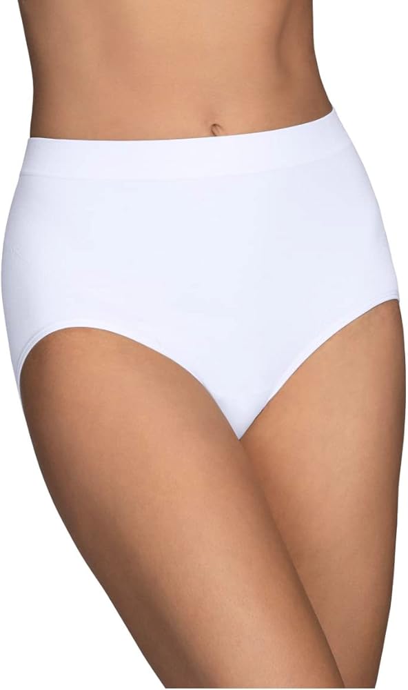 Vanity Fair Womens Seamless Briefs - 2-Pack, 4XL, PK White/Beige