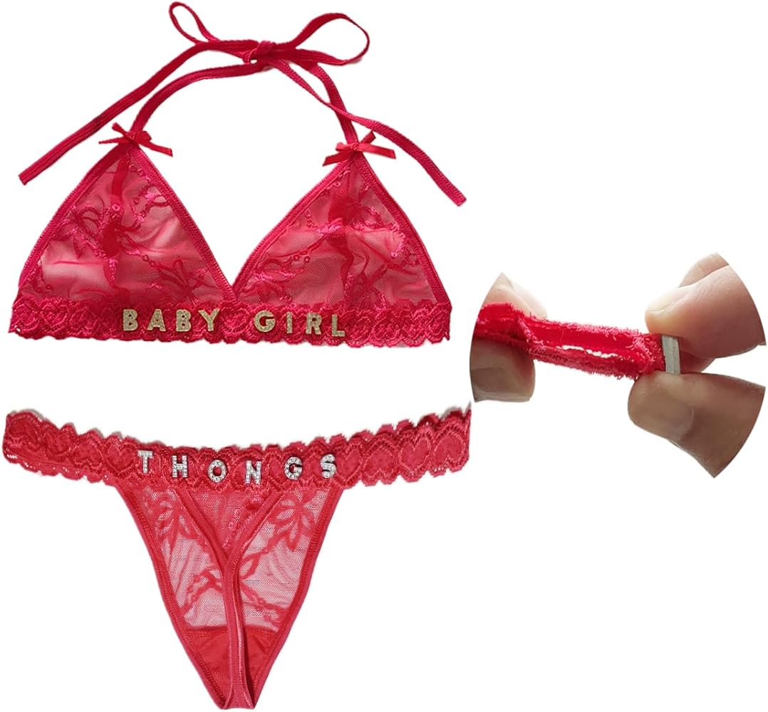 Lingerie with Name Sexy Custom Lingerie for Women Personalized Thongs with Names