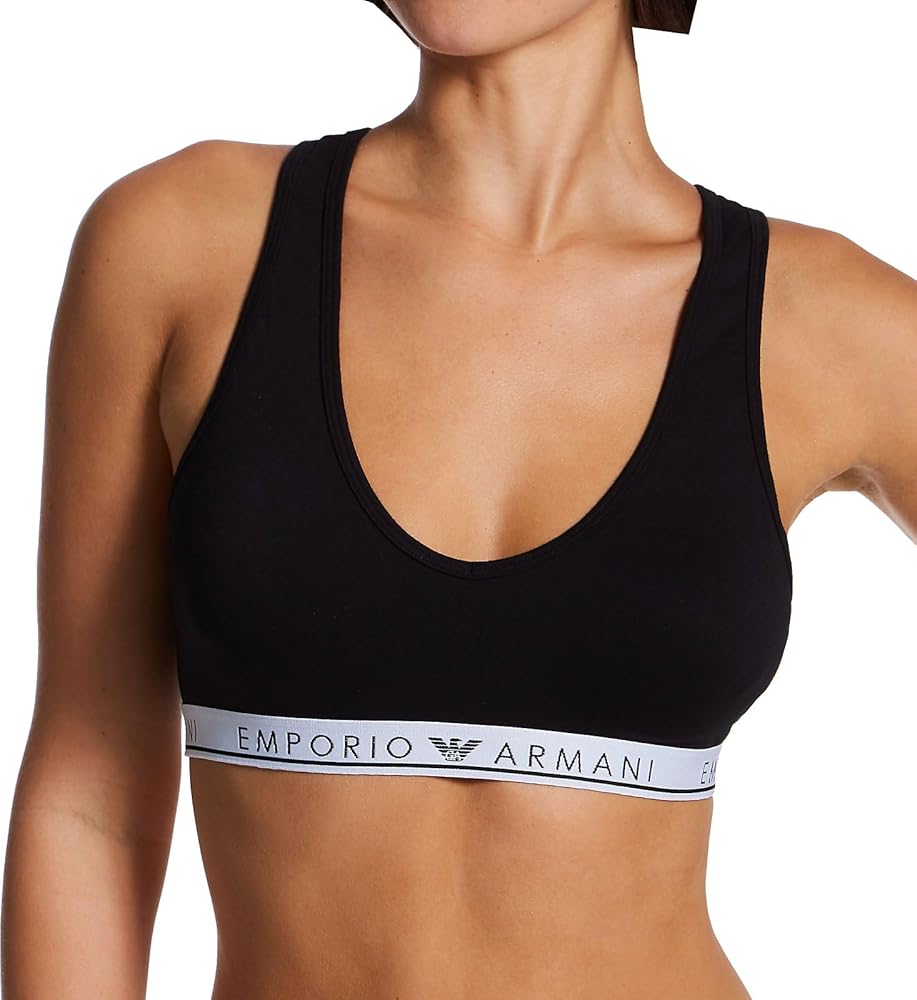 Emporio Armani Women's Iconic Logoband Padded Bralette Bra