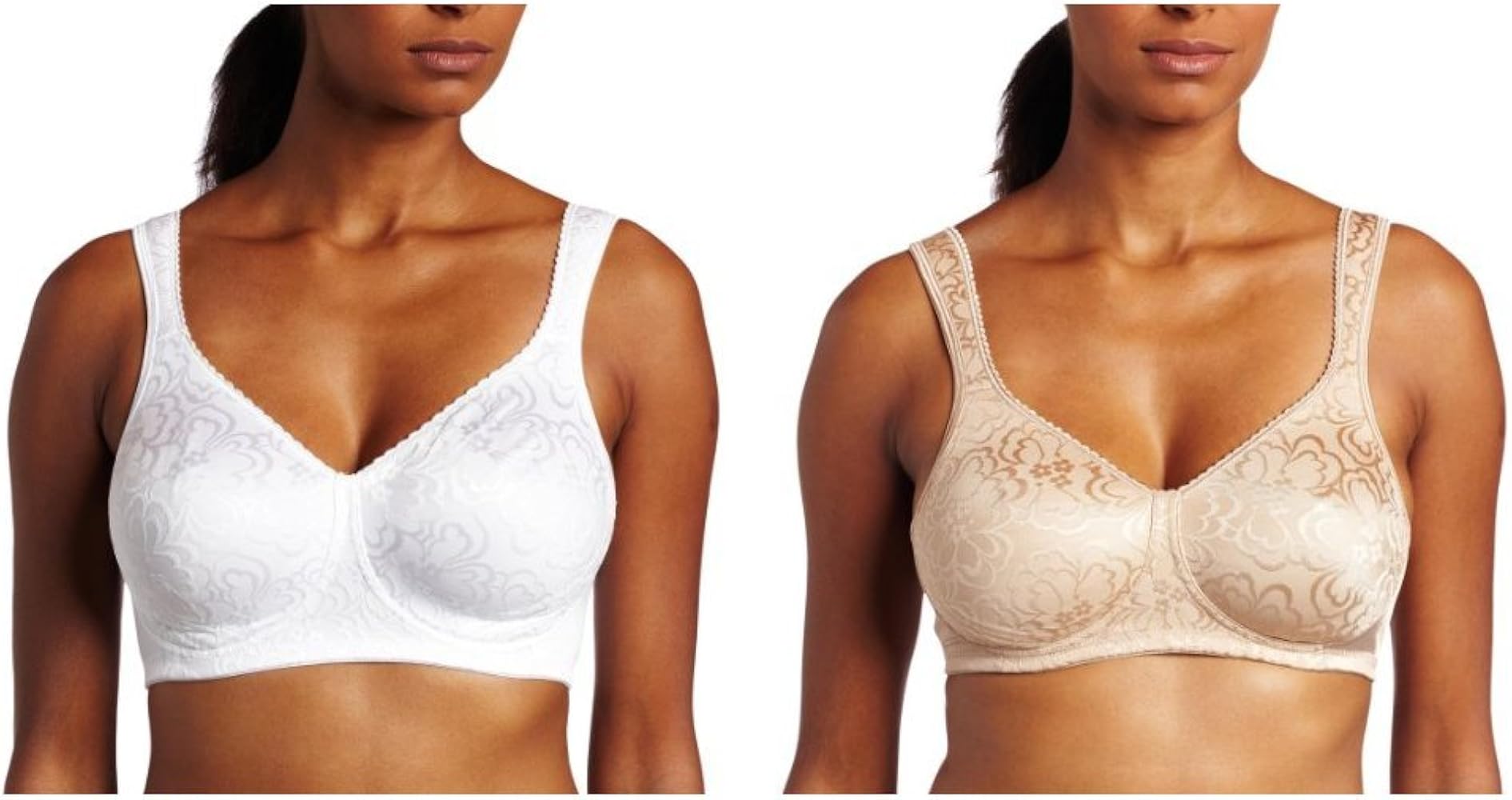 Playtex womens 18 Hour Ultimate Lift and Support Wire Free Bra, White/Nude, 38B