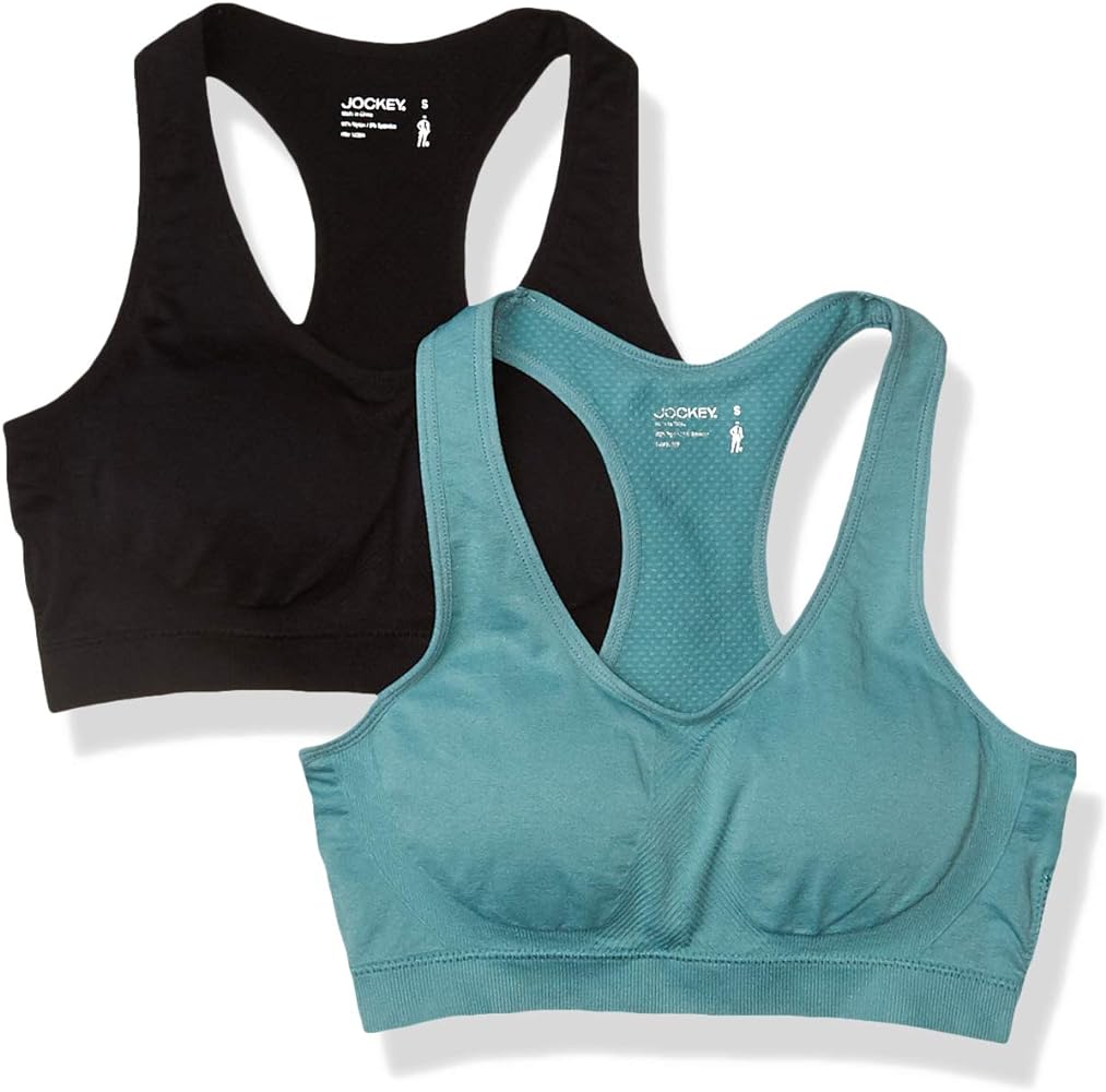 Jockey Women's 2 Pack Removable Cup Seamless Sports Bra