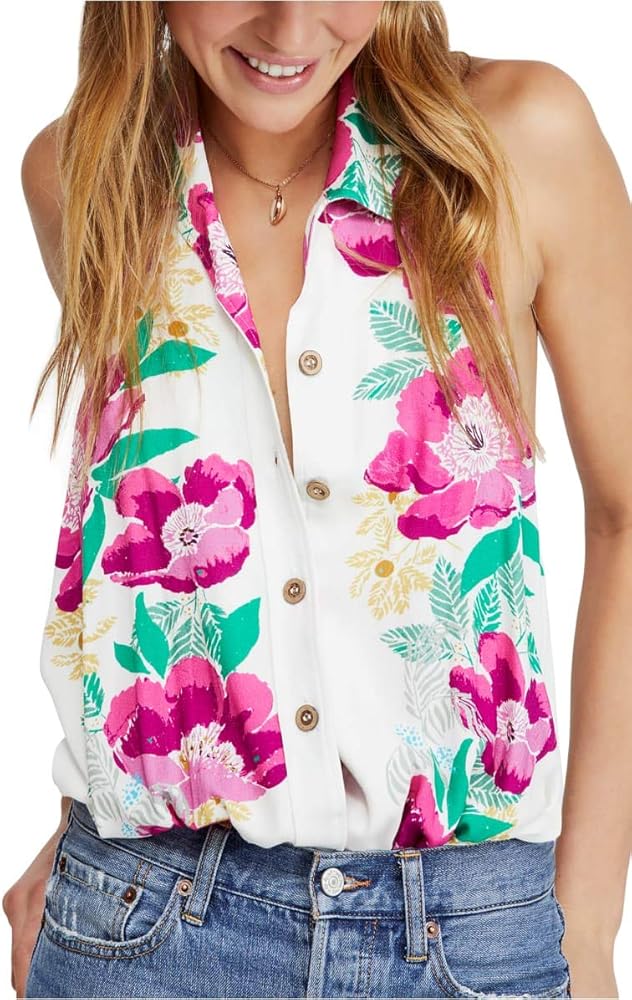 Free People Yellow Floral Offshore Bodysuit