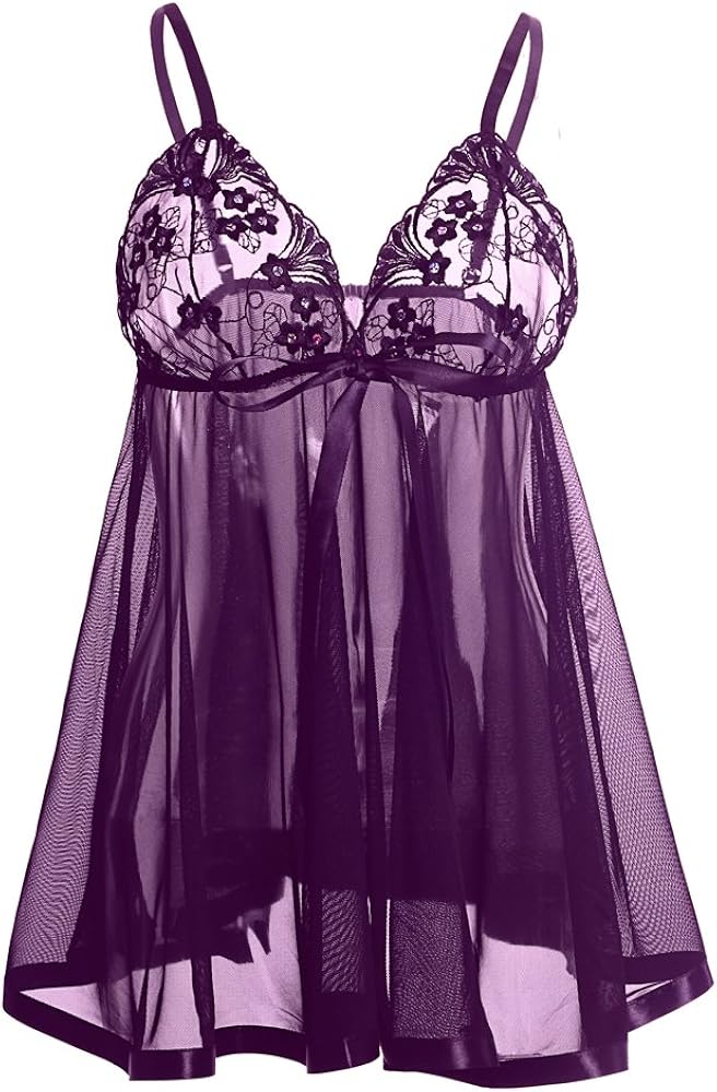 SWISH Sexy Plus Size Halter Night Dress Babydoll Lingerie for Women