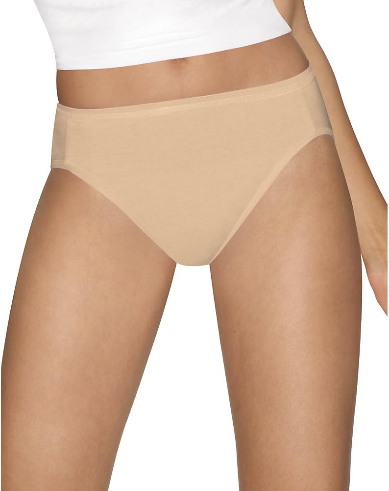 Hanes Women's Comfort Cotton Hi-Cut Panties 5-Pack