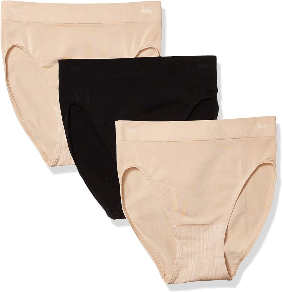 Wacoal Womens B Smooth Hi Cut Brief Panty 3 Pack