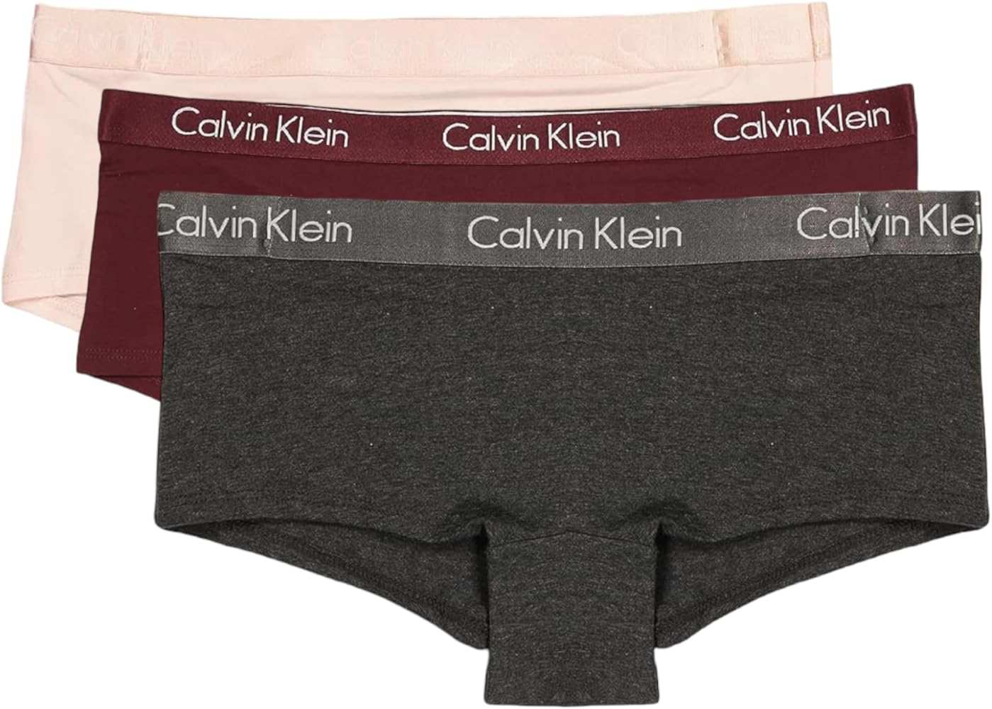 Calvin Klein Women`s Motive Cotton Boyshorts 3 Pack