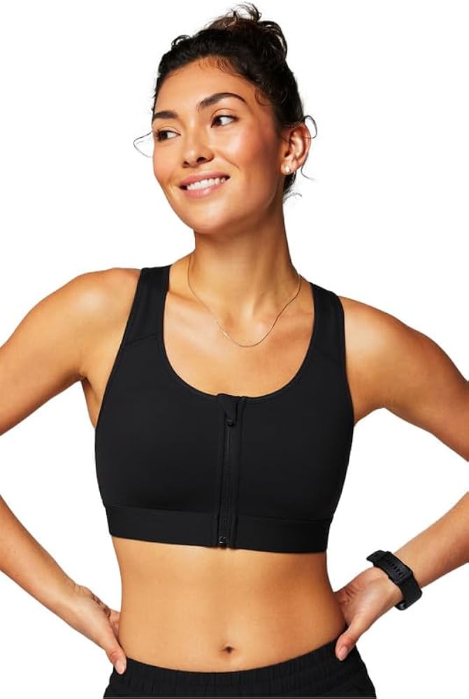 Fabletics Women's On-The-Go Midi Medium Impact Sports Bra, Workout, Yoga, Athletic, Fitness