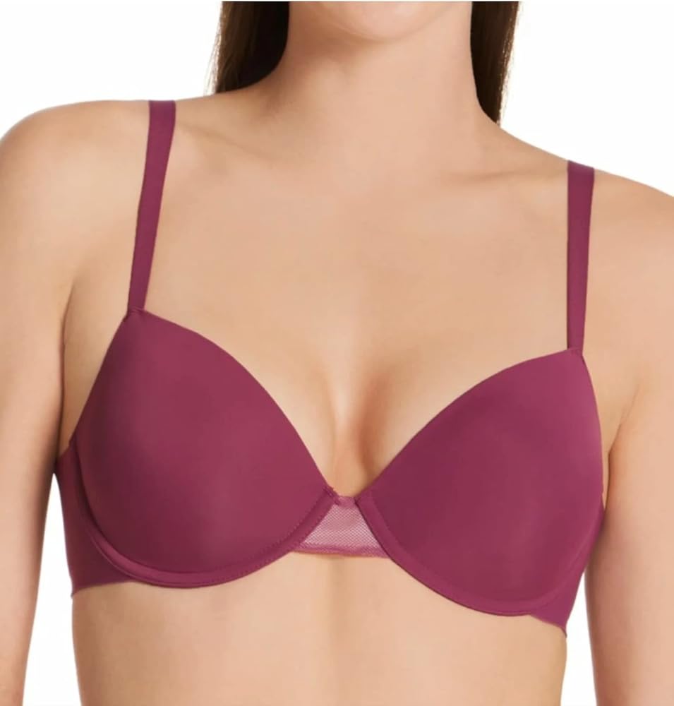 Maidenform Self Expressions Women's Simply The One Lightly Lined T-Shirt Bra SE1200 (Dark Mulberry Purple)