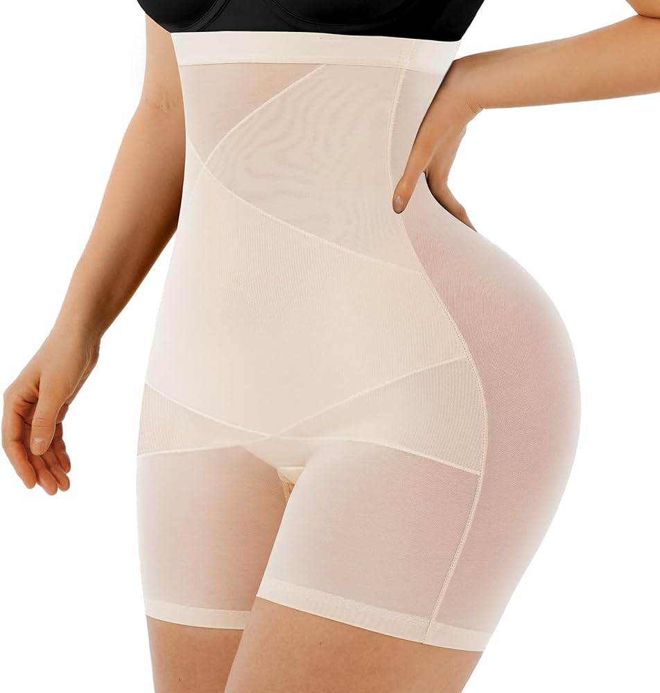 FeelinGirl Shapewear for Women Tummy Control Faja Shorts Cross Compression Body Shaper Seamless Bodysuit