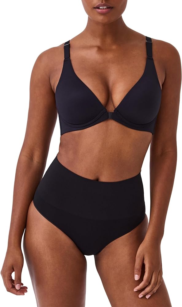 SPANX Bra-Llelujah! Adjustable Plunge Wireless Lift Softcup Bra – Easy Adjusters – Hosiery Back – Blended Fabric