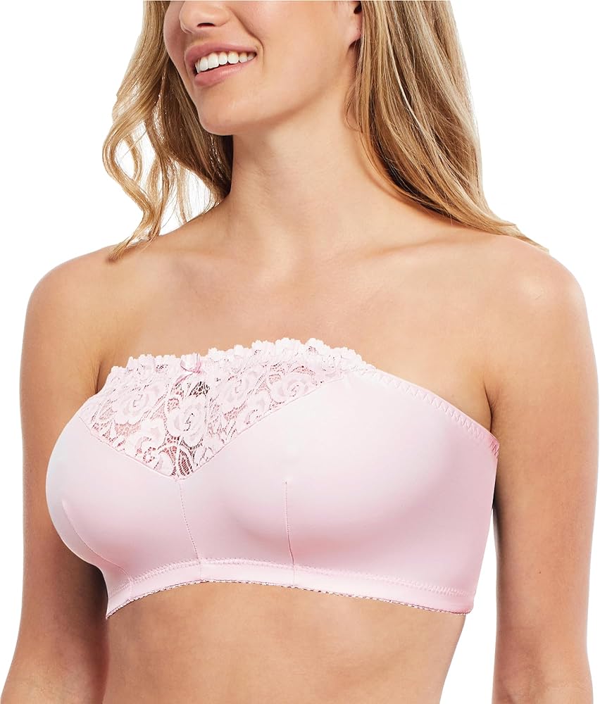 Carole Martin Strapless Bras for Women, Wireless Womens Bandeau Bra from Small to Plus Size