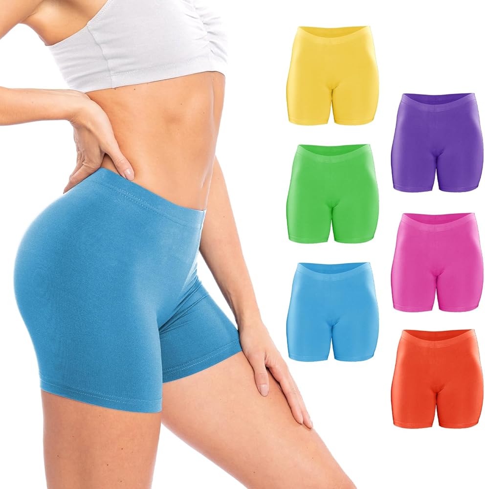 Sexy Basics Women's Cotton Stretch Boyshort Boxer Briefs | Light Weight Undershort Trunks | Multi Packs