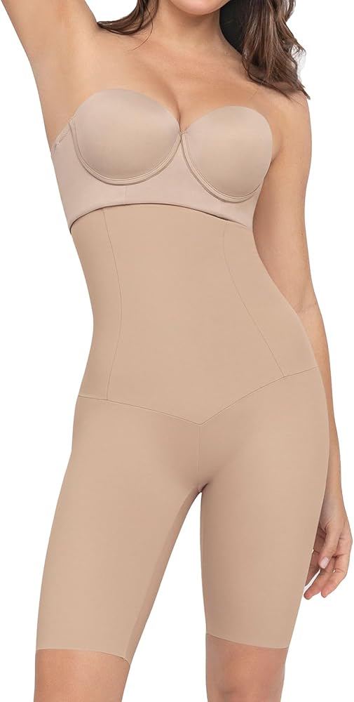 Leonisa high waist tummy control anti chafing sculpting shaper short for women