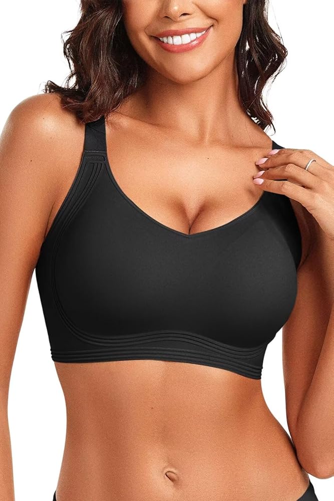 Vertvie Women's Seamless Wireless Push Up Bras with Support and Lift No underwire Bralettes Full Coverage Sport Everyday Bra