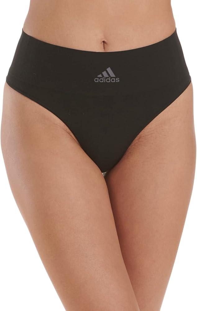 Adidas Womens Micro-Stretch Seamless Thong Panties, Singles