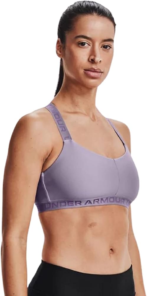 Under Armour Women's Wordmark Strappy Sportlette (Purple Haze/Retro Purple - 554, Medium)