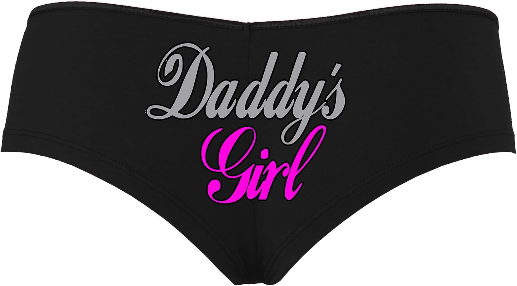 DDLG Daddys Girl Cute Flirty Fun Black Boyshort Panties Sexy Underwear