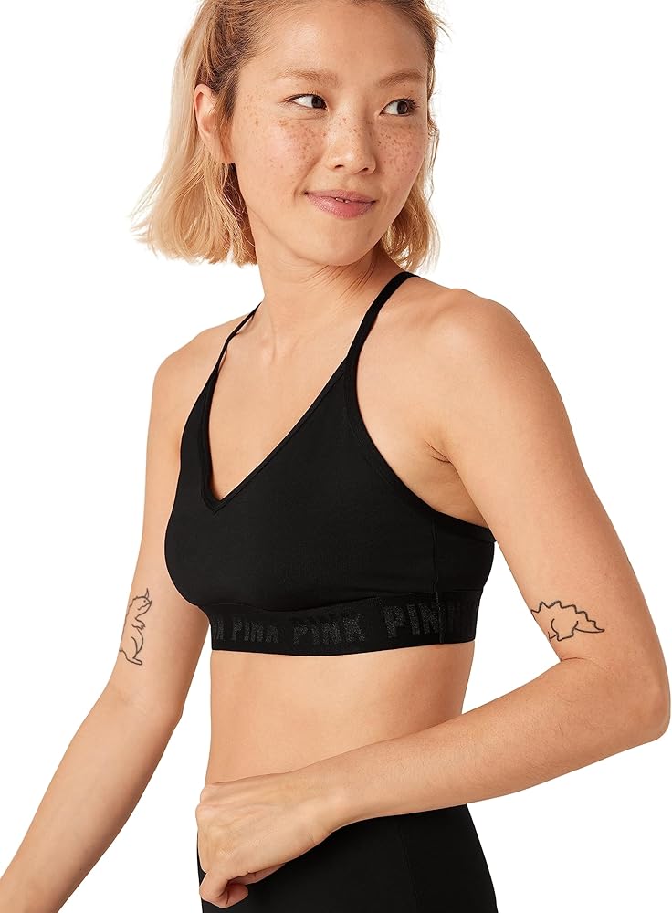 Victoria's Secret Pink Ultimate Racerback Sports Bra, Low Impact Sports Bras for Women (XS-XXL)