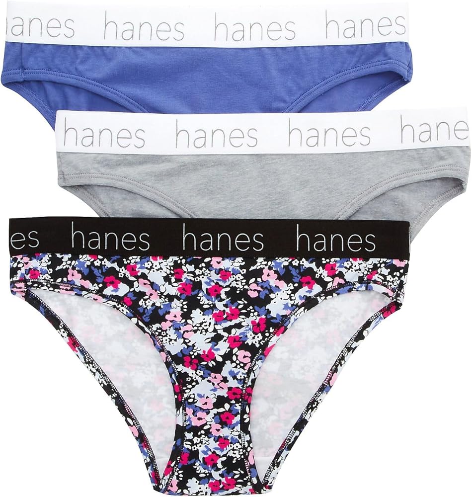 Hanes Women's 45UOBK Cotton Blend Bikini Panty - 3 Pack