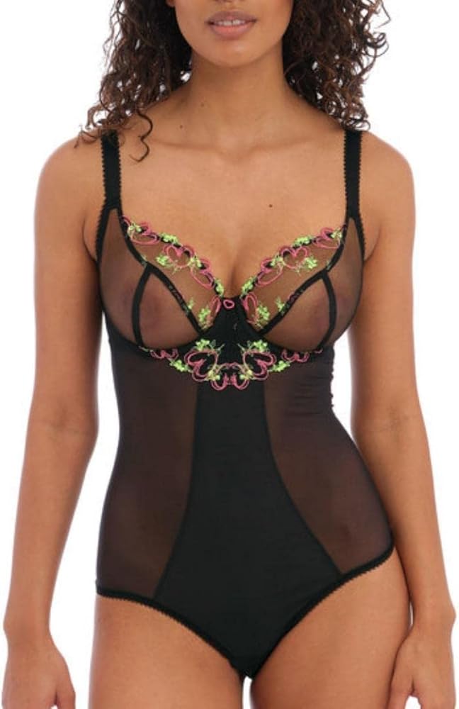 Freya womens Loveland Underwire Plunge Bodysuit Bra