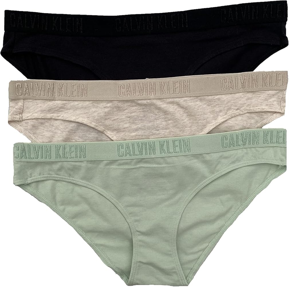 Calvin Klein Women`s Monochrome Cotton Bikini Panty 3 Pack (Black(QP1999-331)/G, Medium)