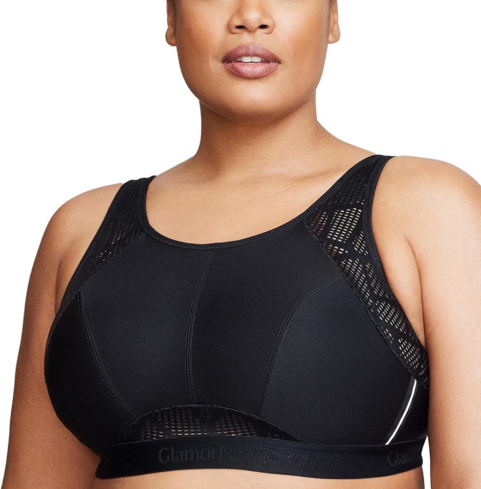 Glamorise Women's Plus Size No-Sweat Mesh Sports Bra Wirefree #1068