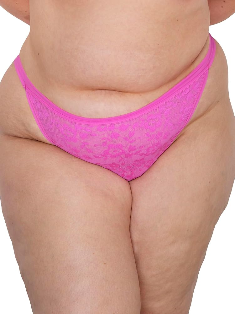 Curvy Couture Women's Plus Size Brief Panties in Smooth, Mesh and Lace, Available in Multi Packs