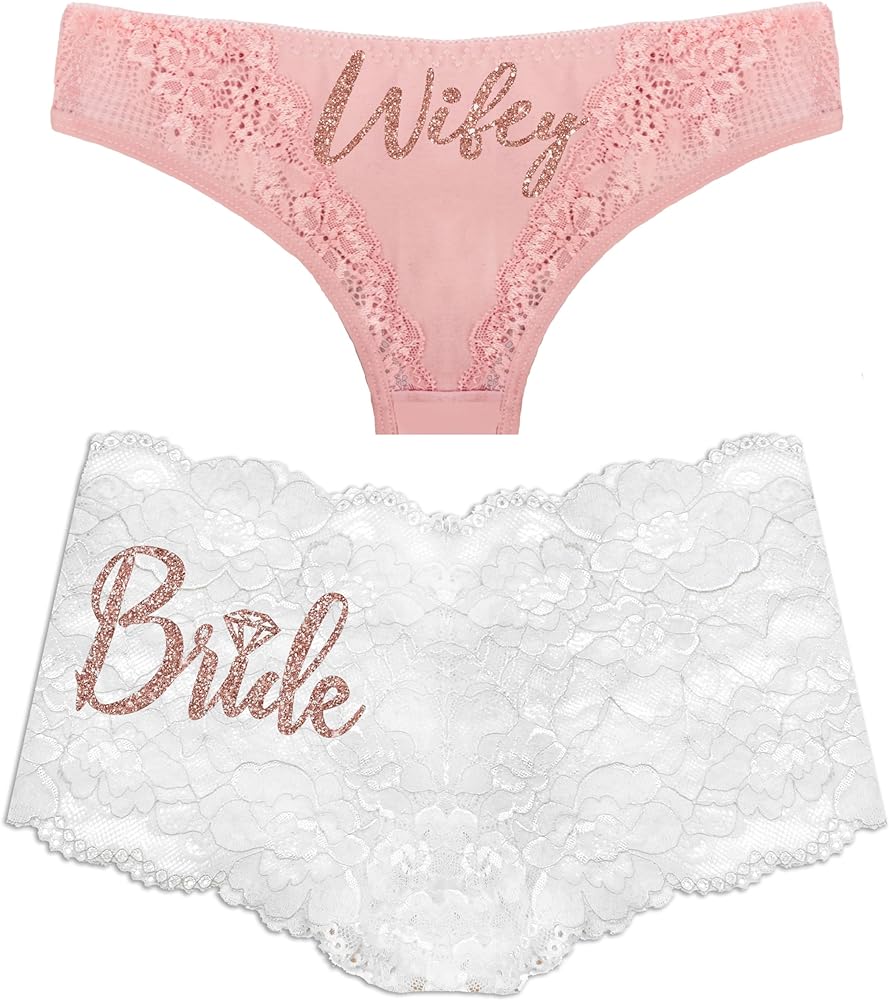 RhinestoneSash Bride Panties Wedding - Bride Panties for Women - Bachelorette Party Bridal Shower Lingerie