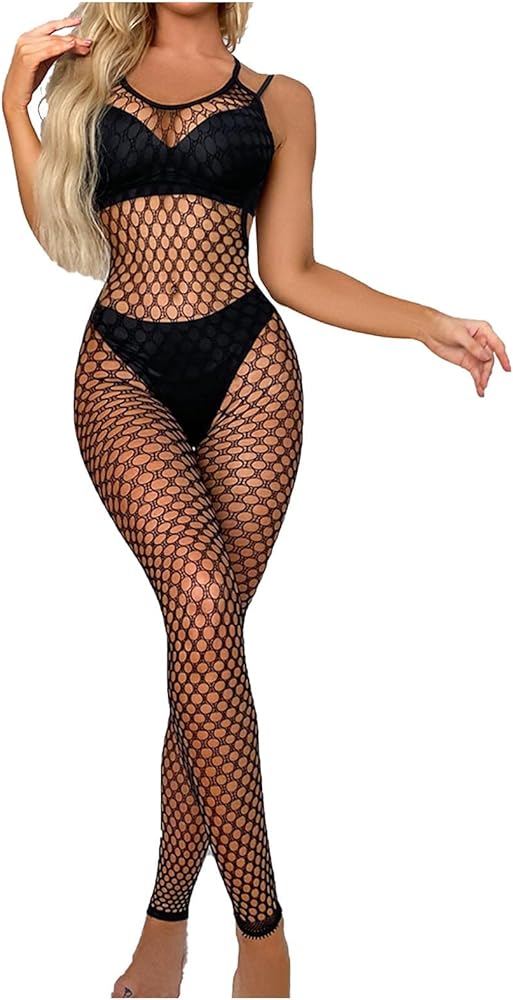 Lingerie for Women Sexy Fishnet Temptation Stocking Bodysuit for Sex Naughty One Piece Exotic Babydoll Teddy Roleplay Outfits