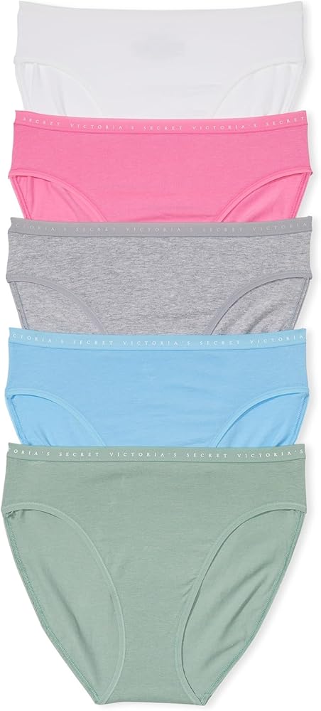 Victoria's Secret Women's Cotton Brief Underwear, Full Coverage Panties for Women, Multi Pack (XS-XXL)